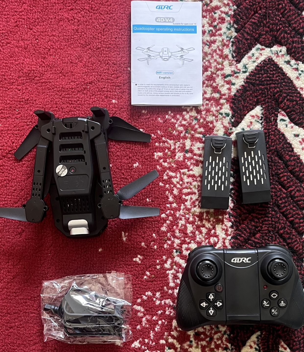 GLRC 4DV4 Quadcopter Drone with Controller and Accessories - photo 2