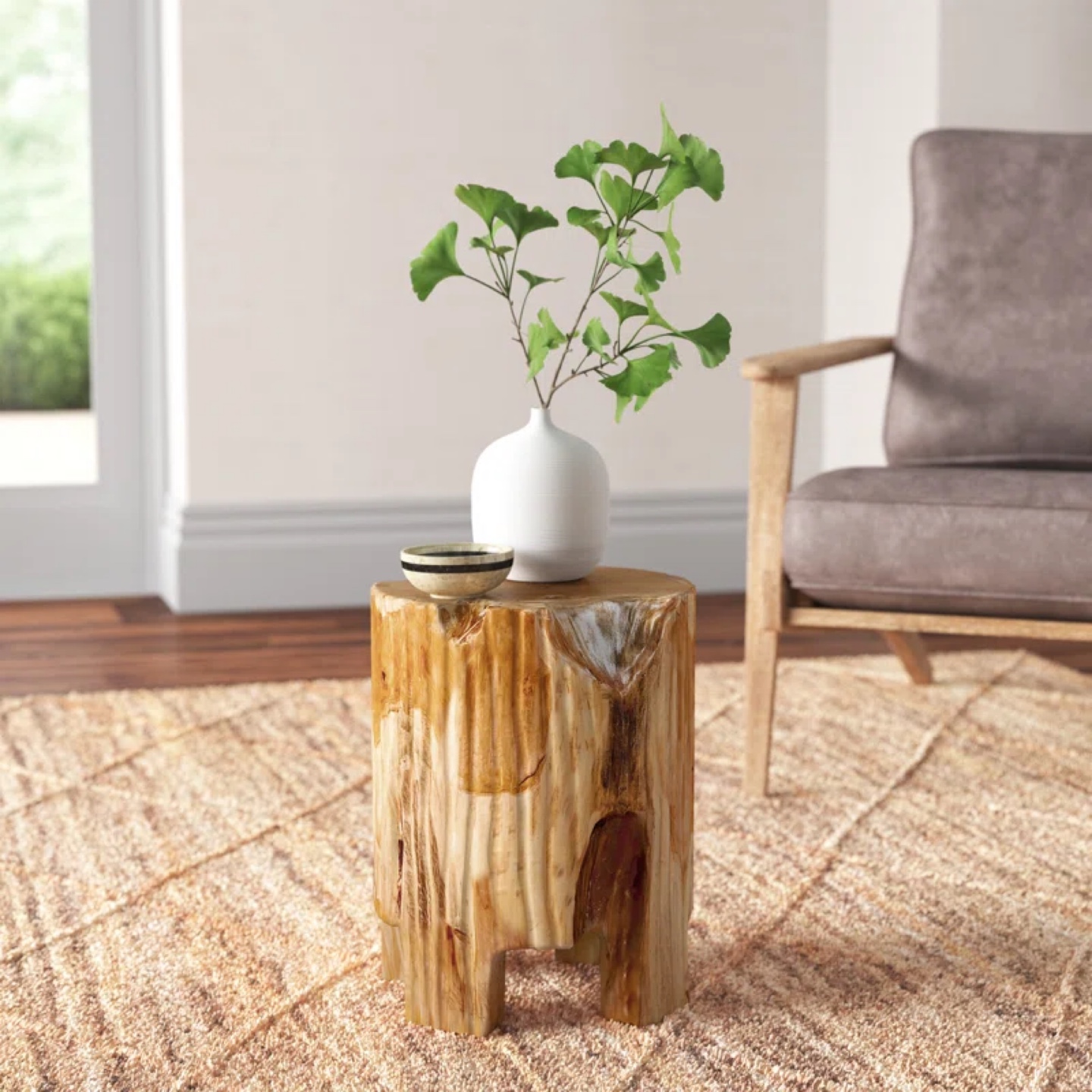 Momsen Solid Wood Accent Stool - photo 3