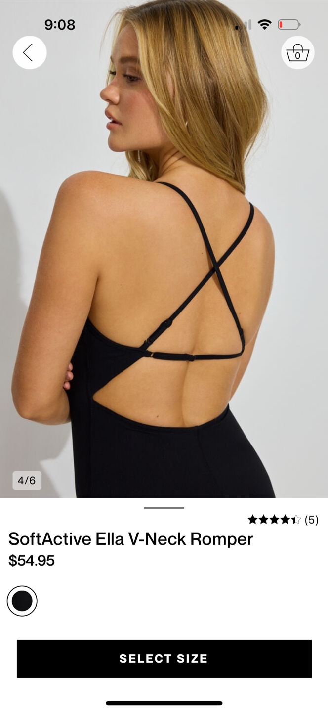 Garage Black V-Neck Romper - photo 2