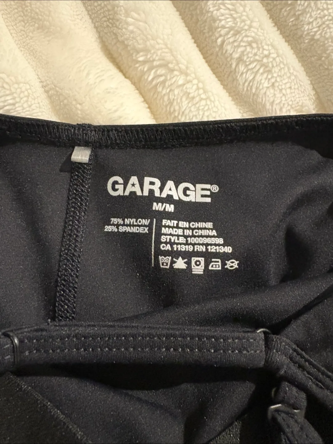 Garage Black V-Neck Romper image indicator(5)