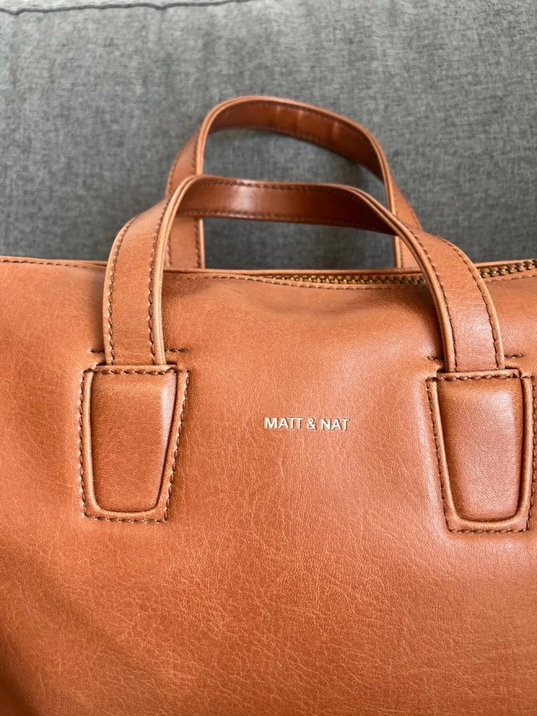 Matt & Nat Brown Vegan Leather Handbag image indicator(2)