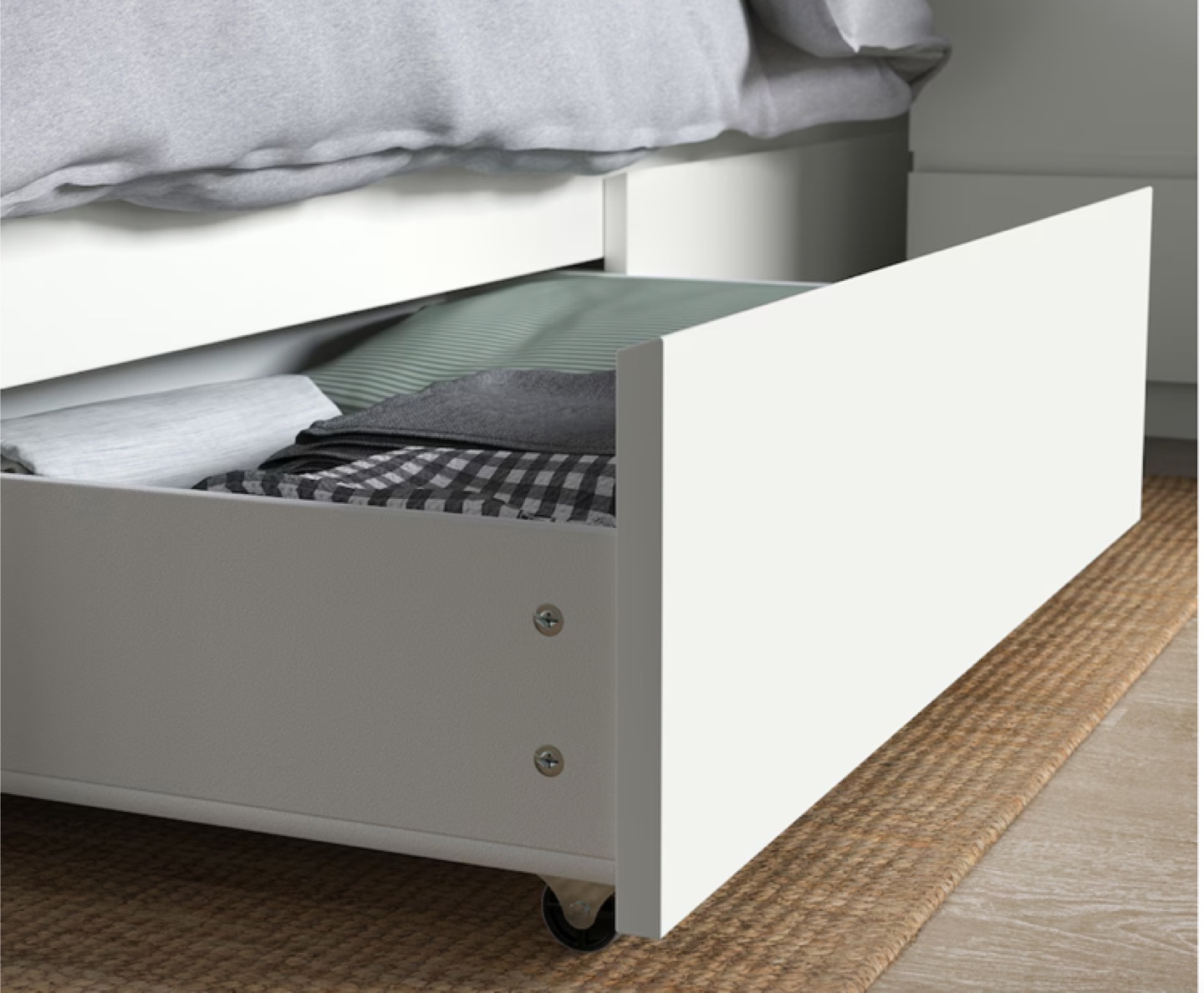 IKEA MALM White Twin Bed Frame with 2 Storage box - photo 4
