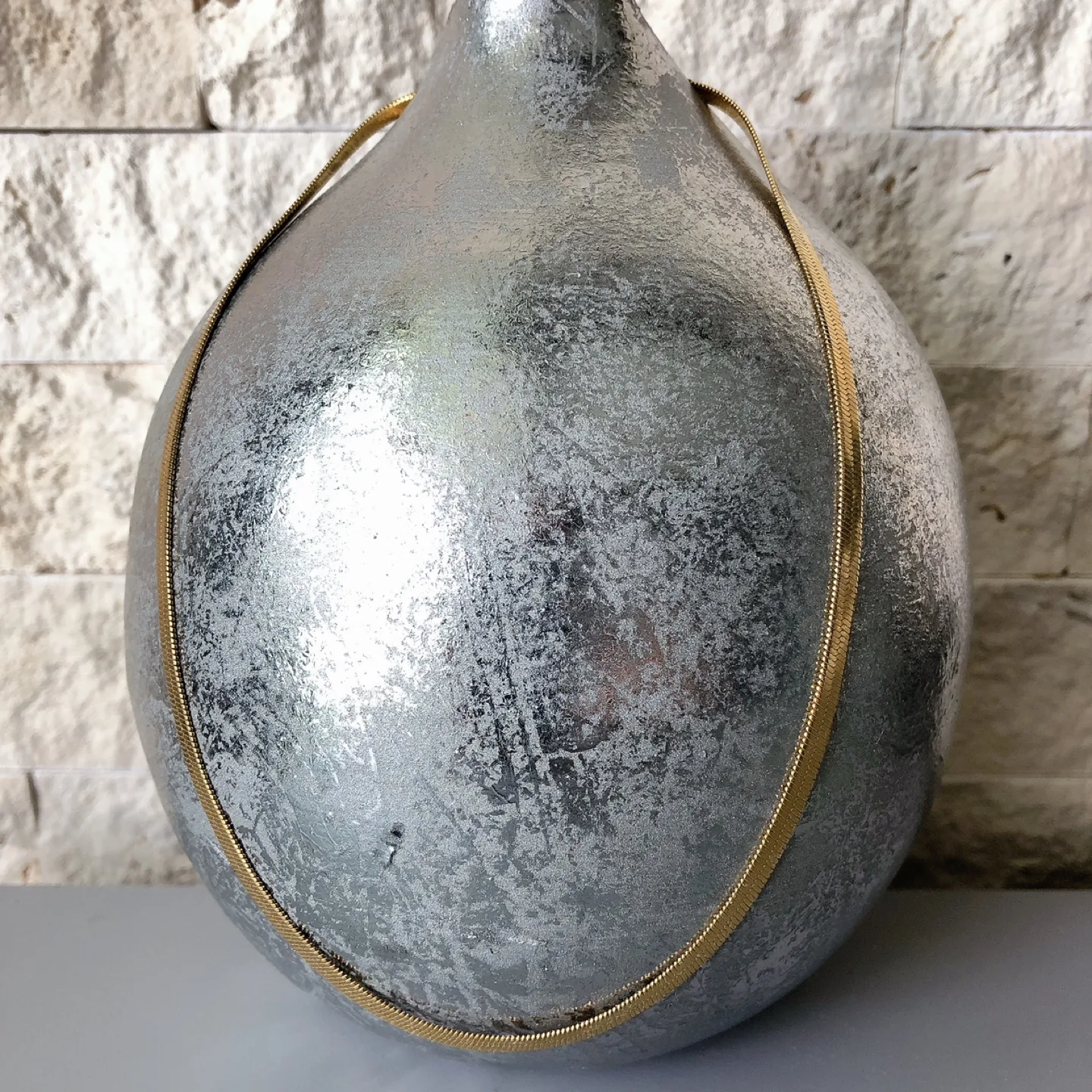 15” stainless steel gold Herringbone Necklace image indicator(6)