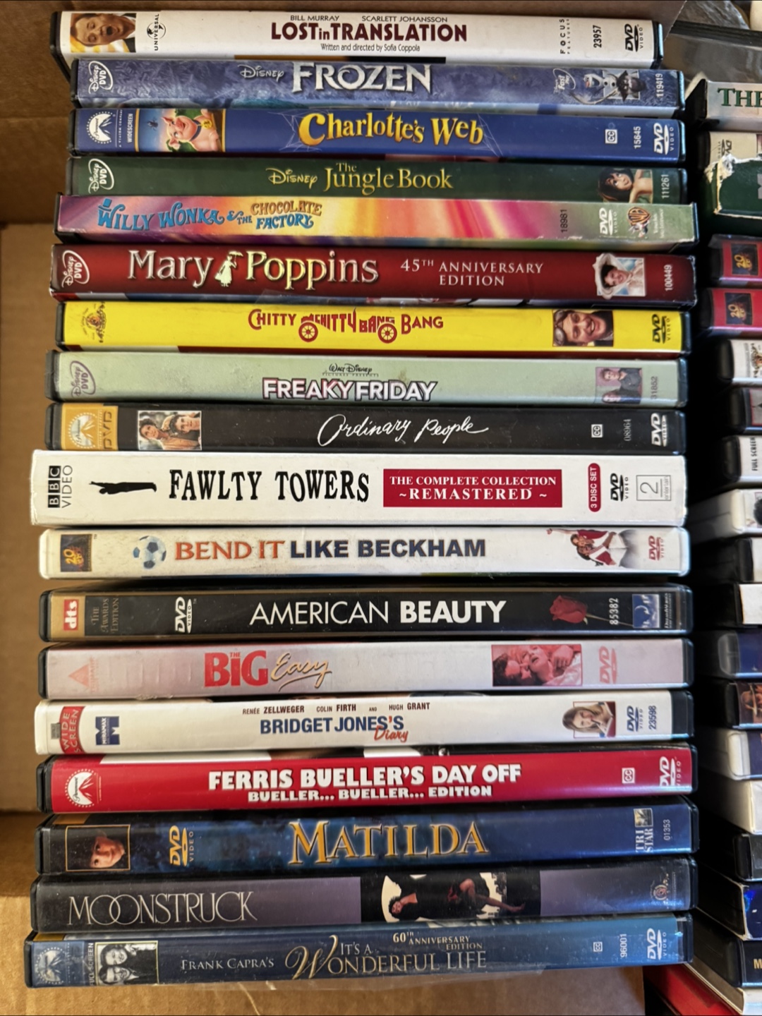 39 DVDs plus one unopened Blu-ray