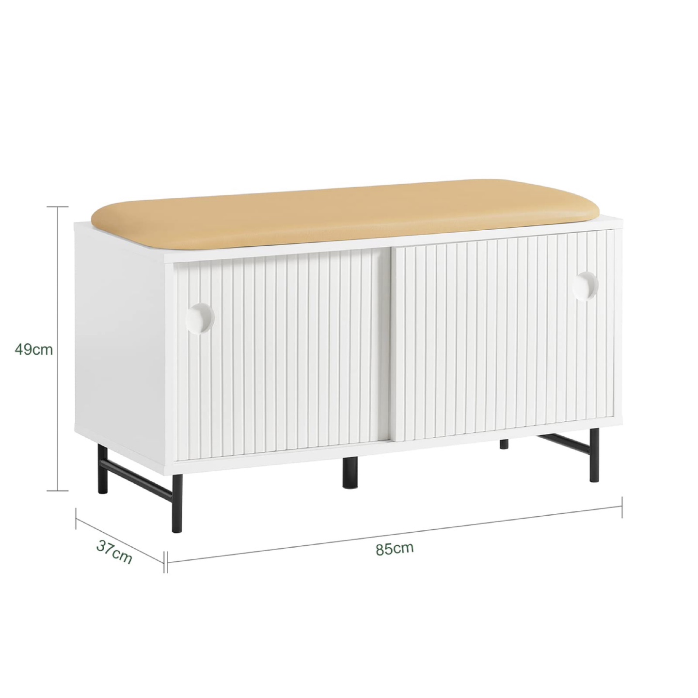 New SoBuy Shoe Storage Bench with Sliding Doors and Seat - photo 3