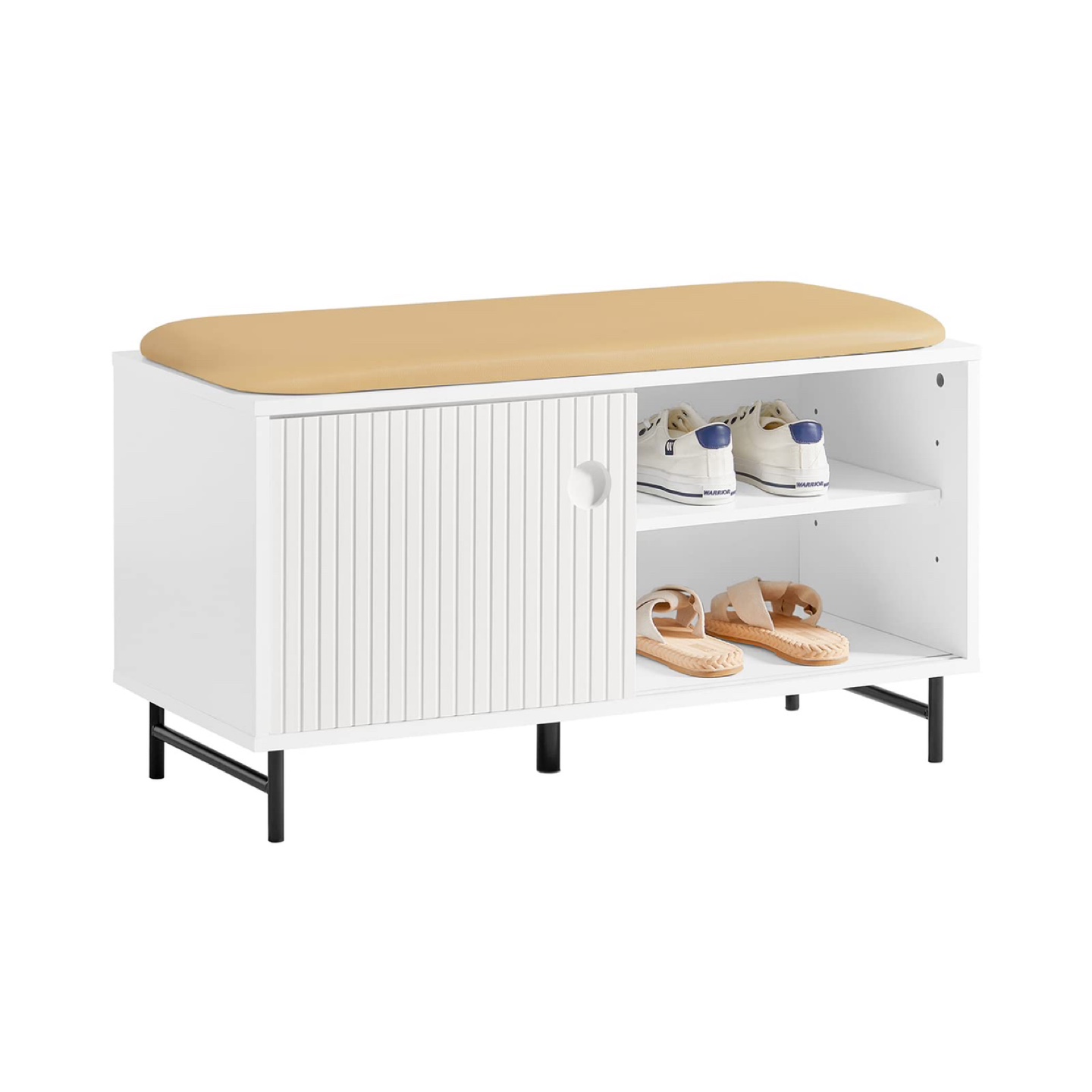 New SoBuy Shoe Storage Bench with Sliding Doors and Seat