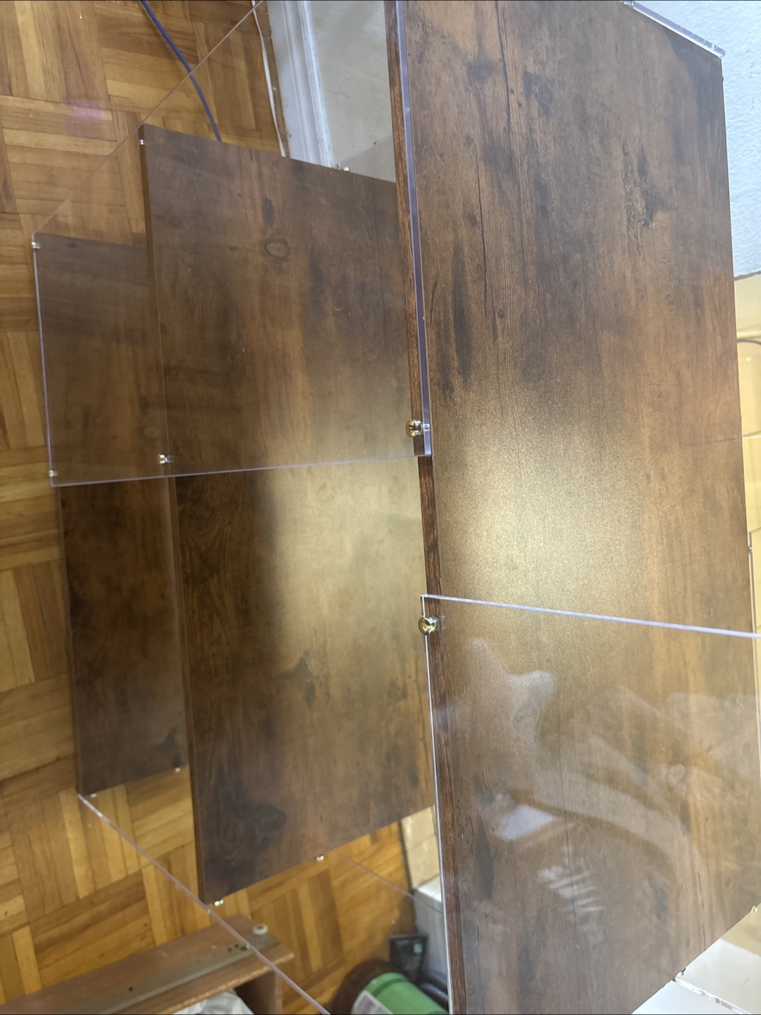Modern Acrylic and Wood Shelving Unit - photo 2