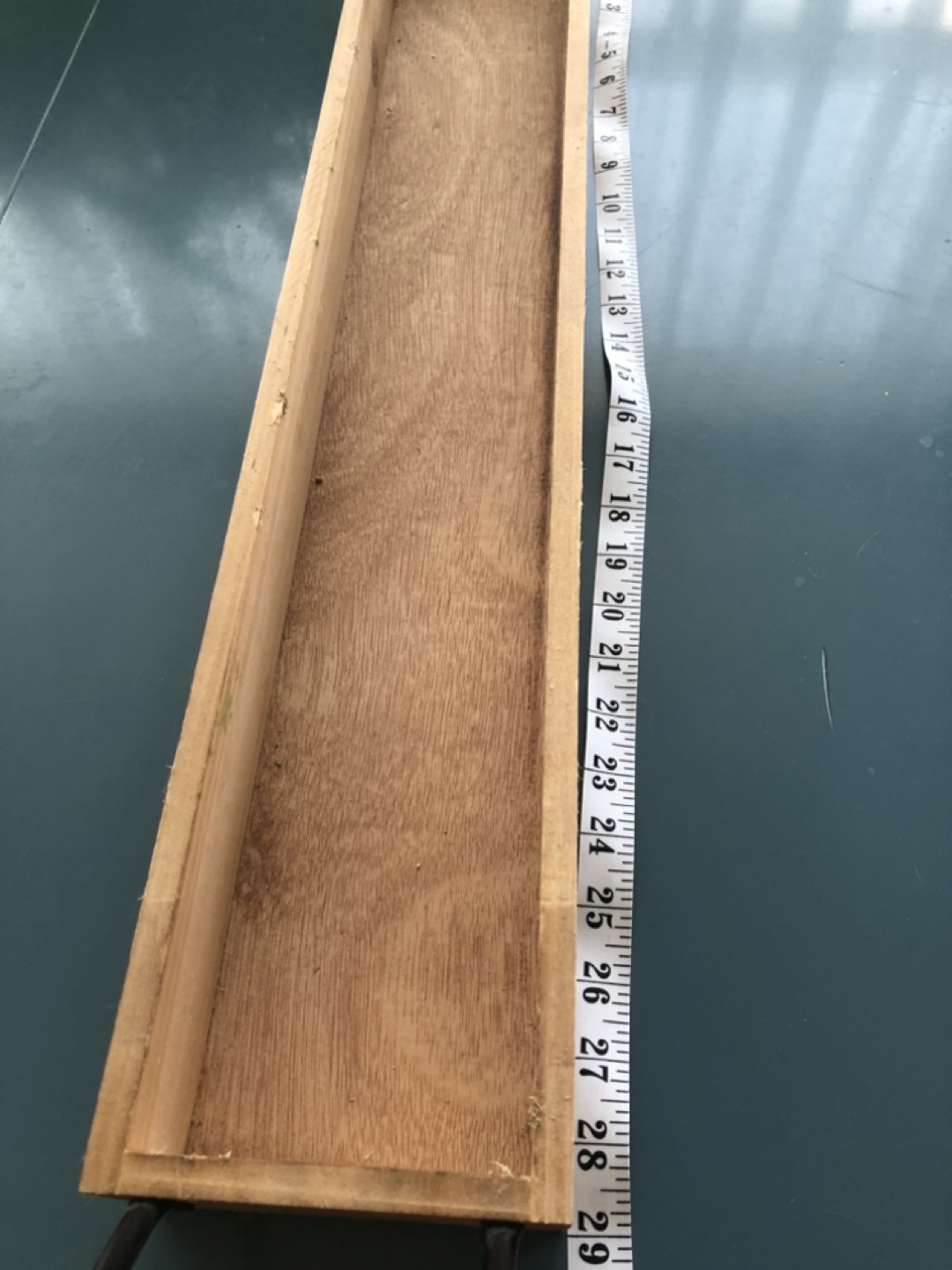 Long Wooden Tray with Metal Handles - photo 2
