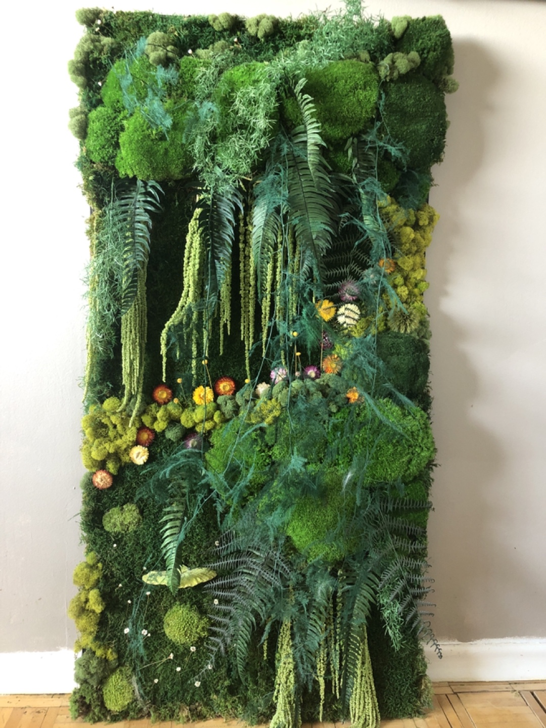 Gorgeous preserved moss wall art