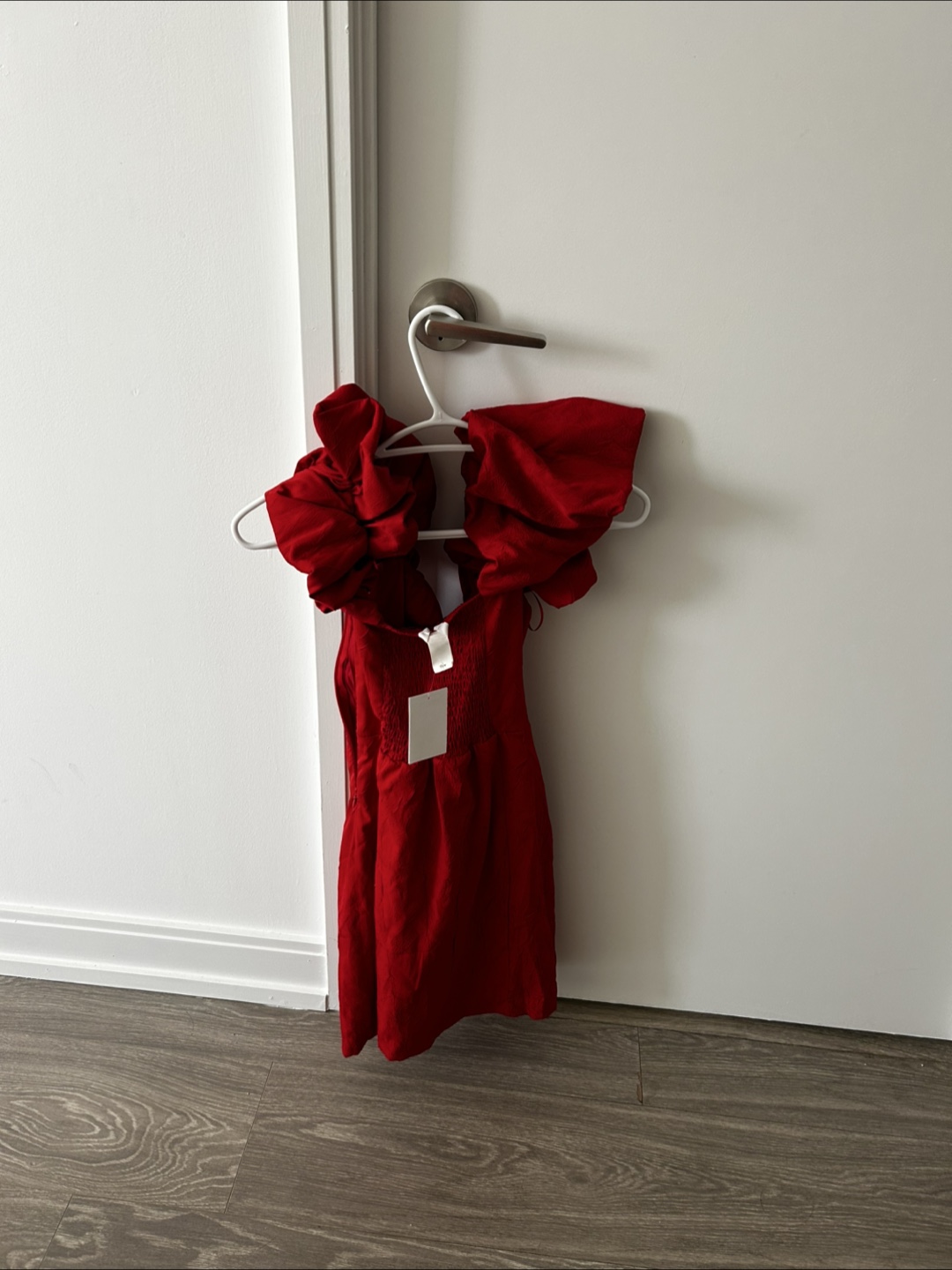 Red Puff Sleeve Mini Dress - photo 2