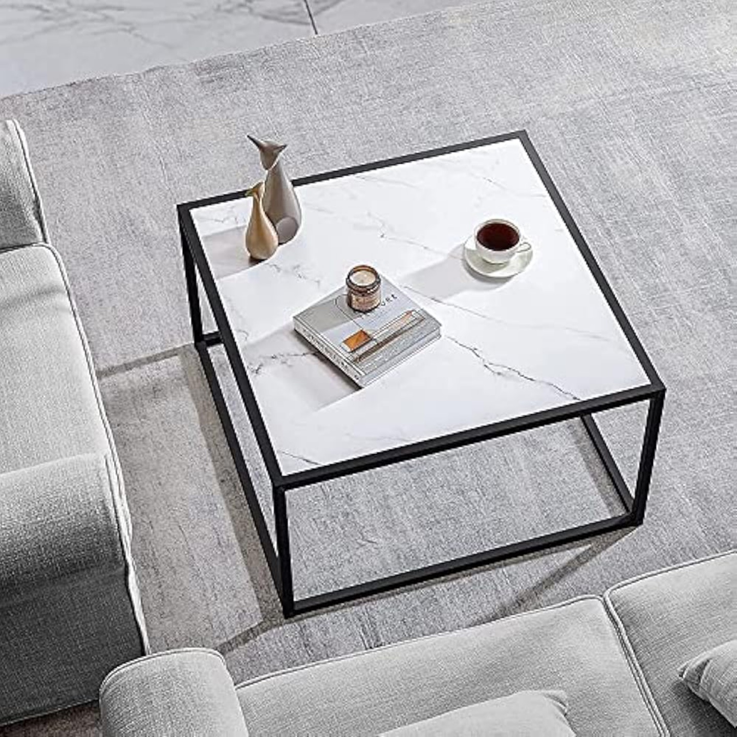New Simple Modern White Marble Coffee Table - photo 2