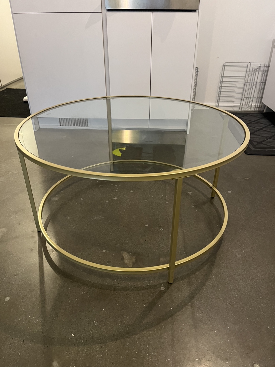 Gold Metal and Glass Coffee Table - photo 2