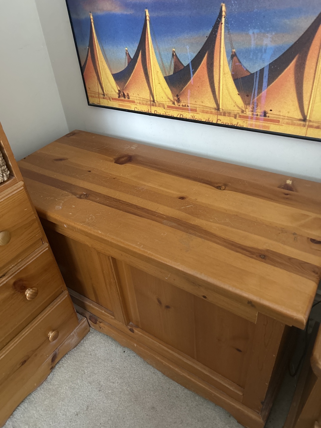 Solid Pine Wood Toy Chest
