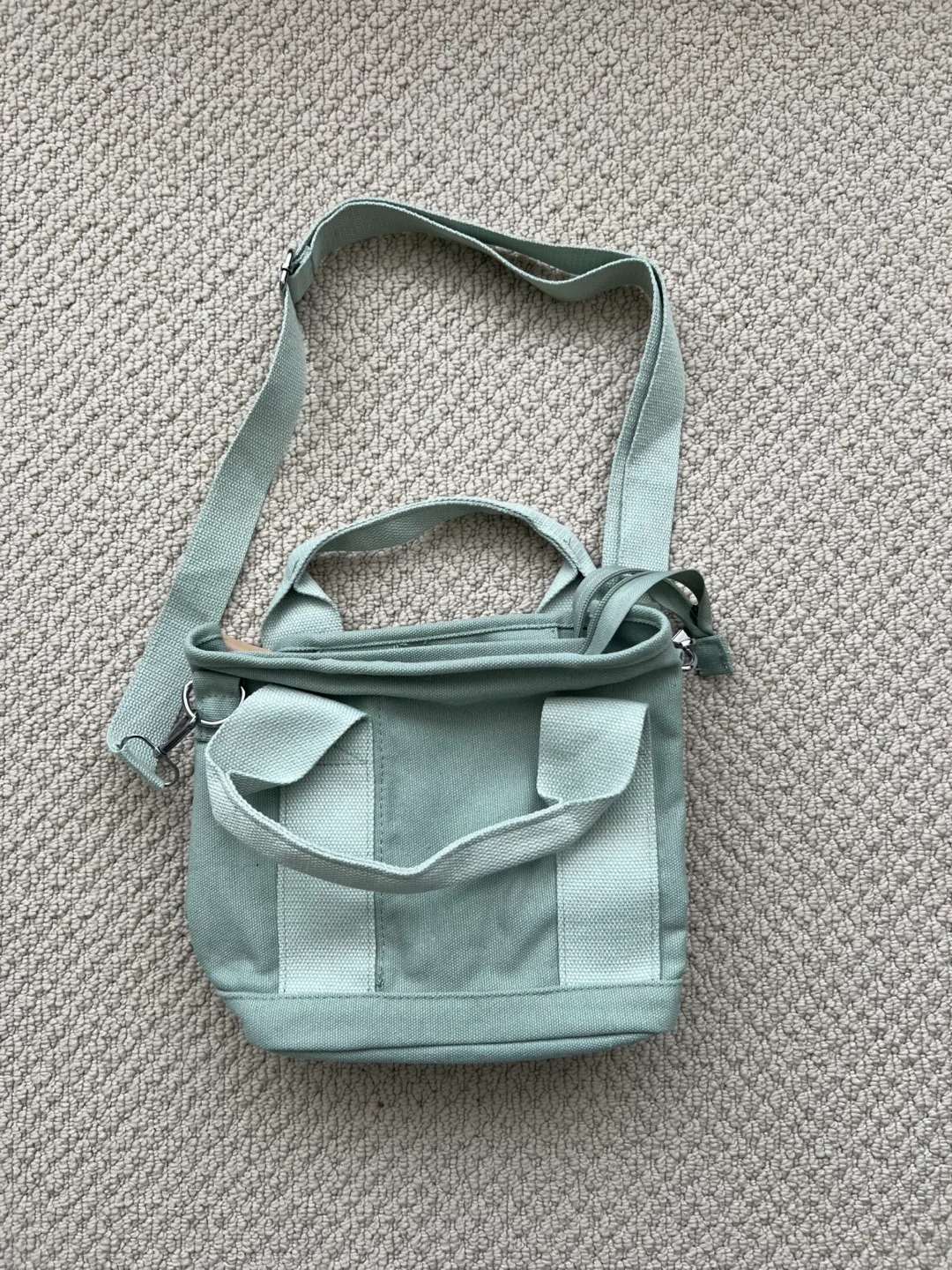 Sage Green Canvas Mini Tote Bag thumbnail