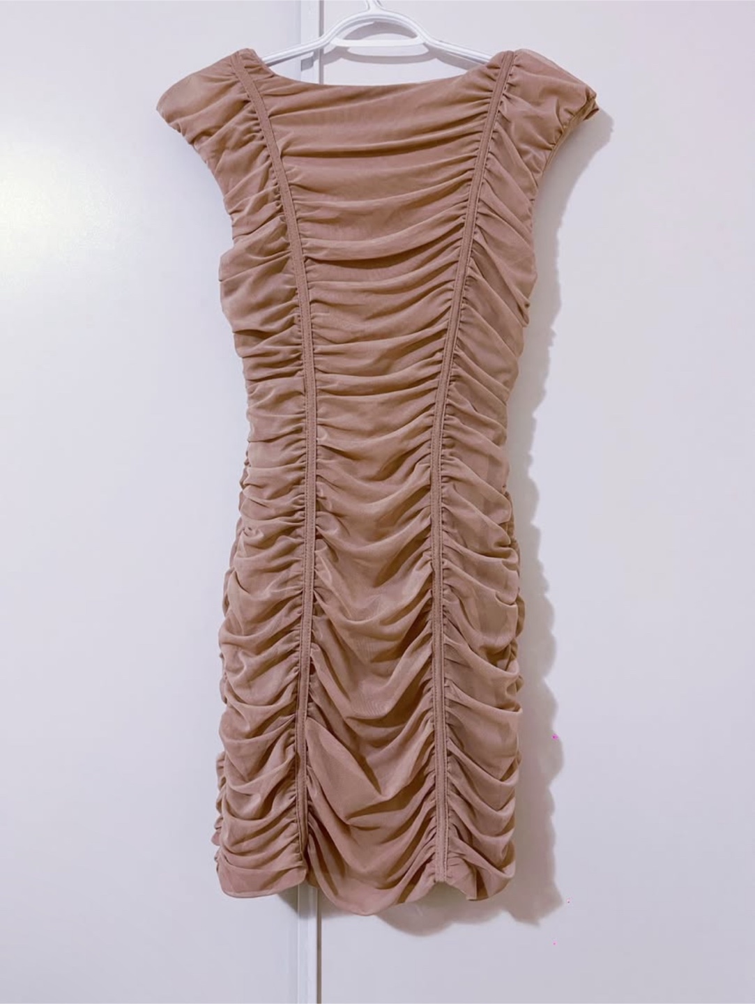 ZARA Beige Ruched Dress Excellent condition - photo 2