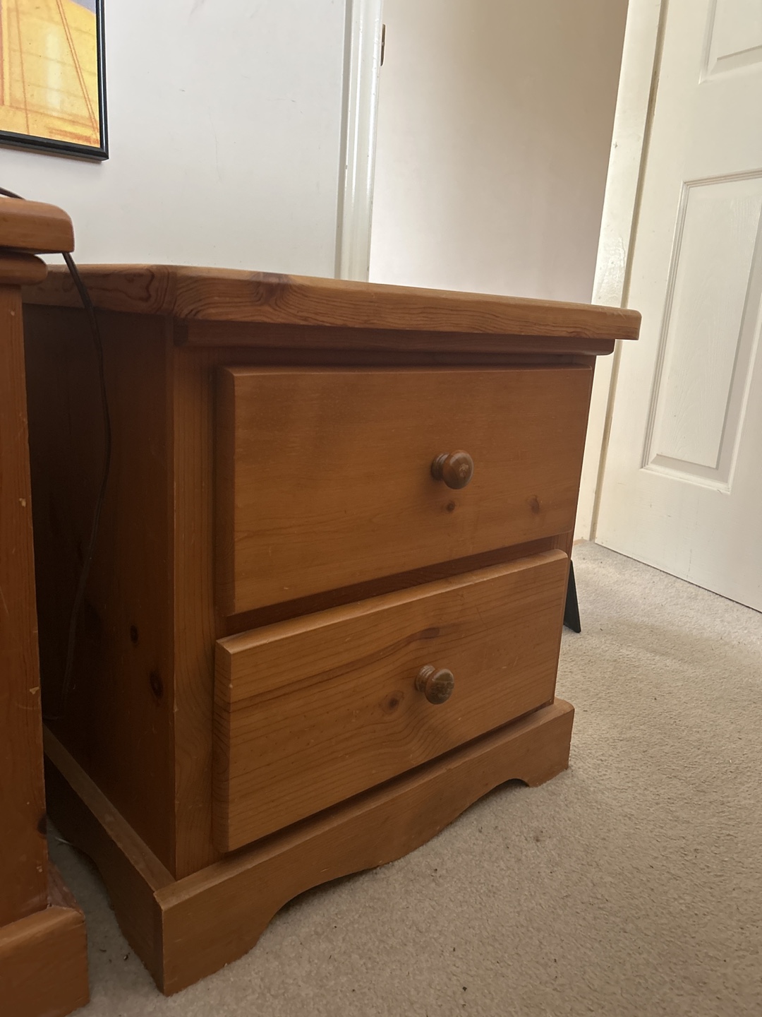 Pair of Wooden Nightstands - photo 2