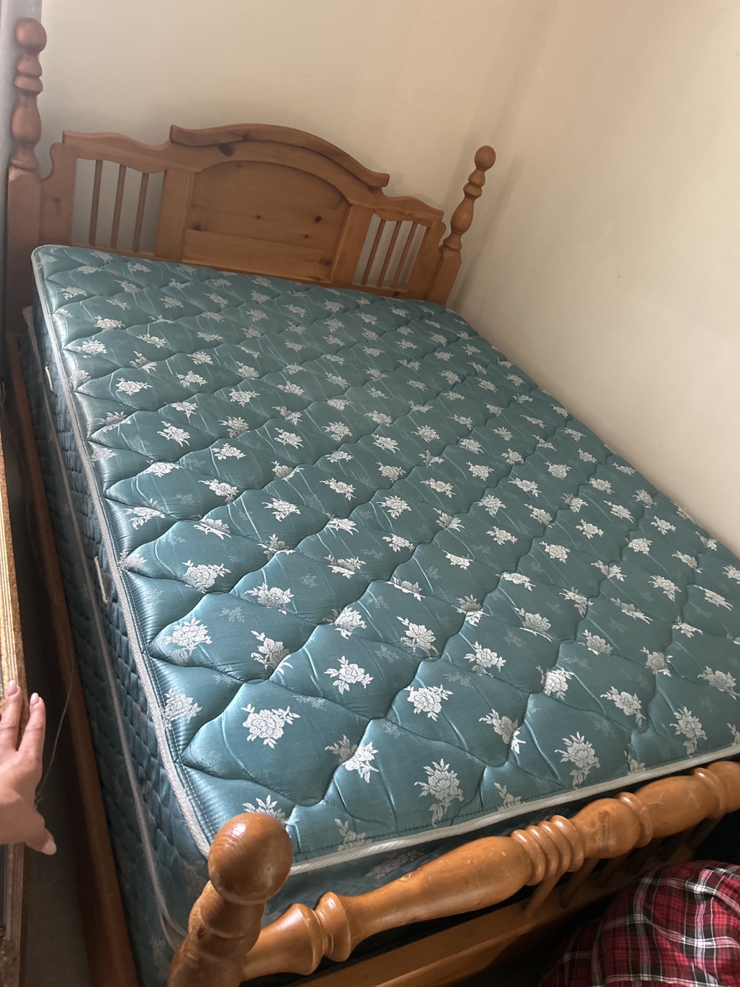 Double bed frame with mattress