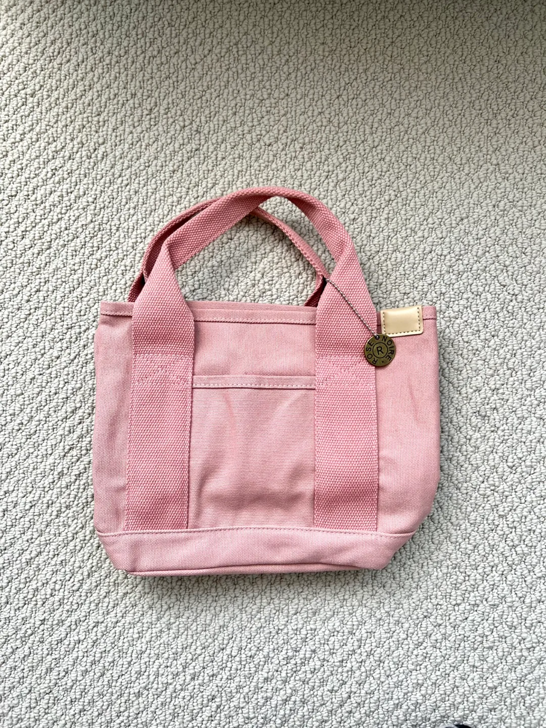 Mini Pink Canvas Tote Bag thumbnail