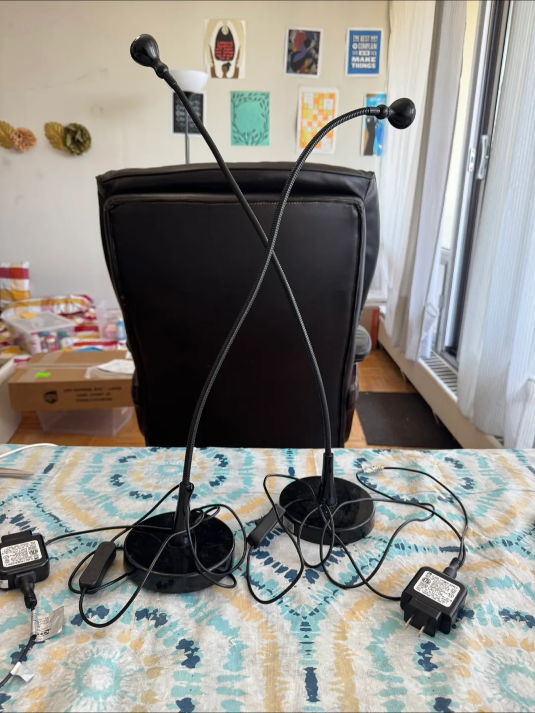 Pair of Flexible Gooseneck Desk Lamps from IKEA image indicator(2)