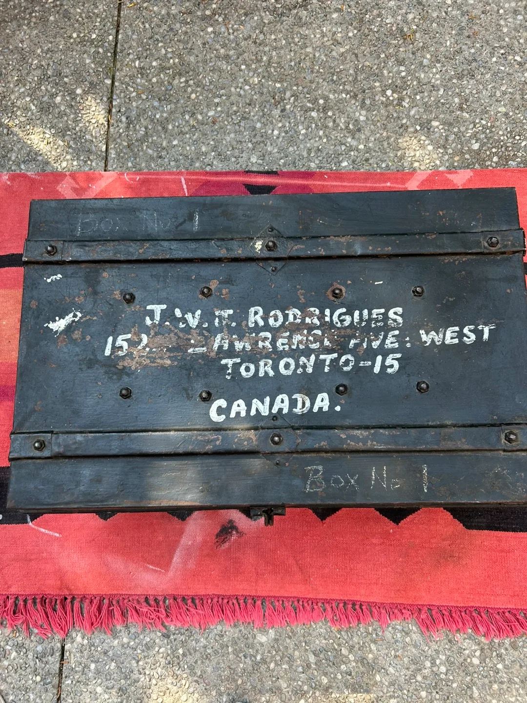 Vintage Metal Trunk - J. W. Rodrigues image indicator(2)