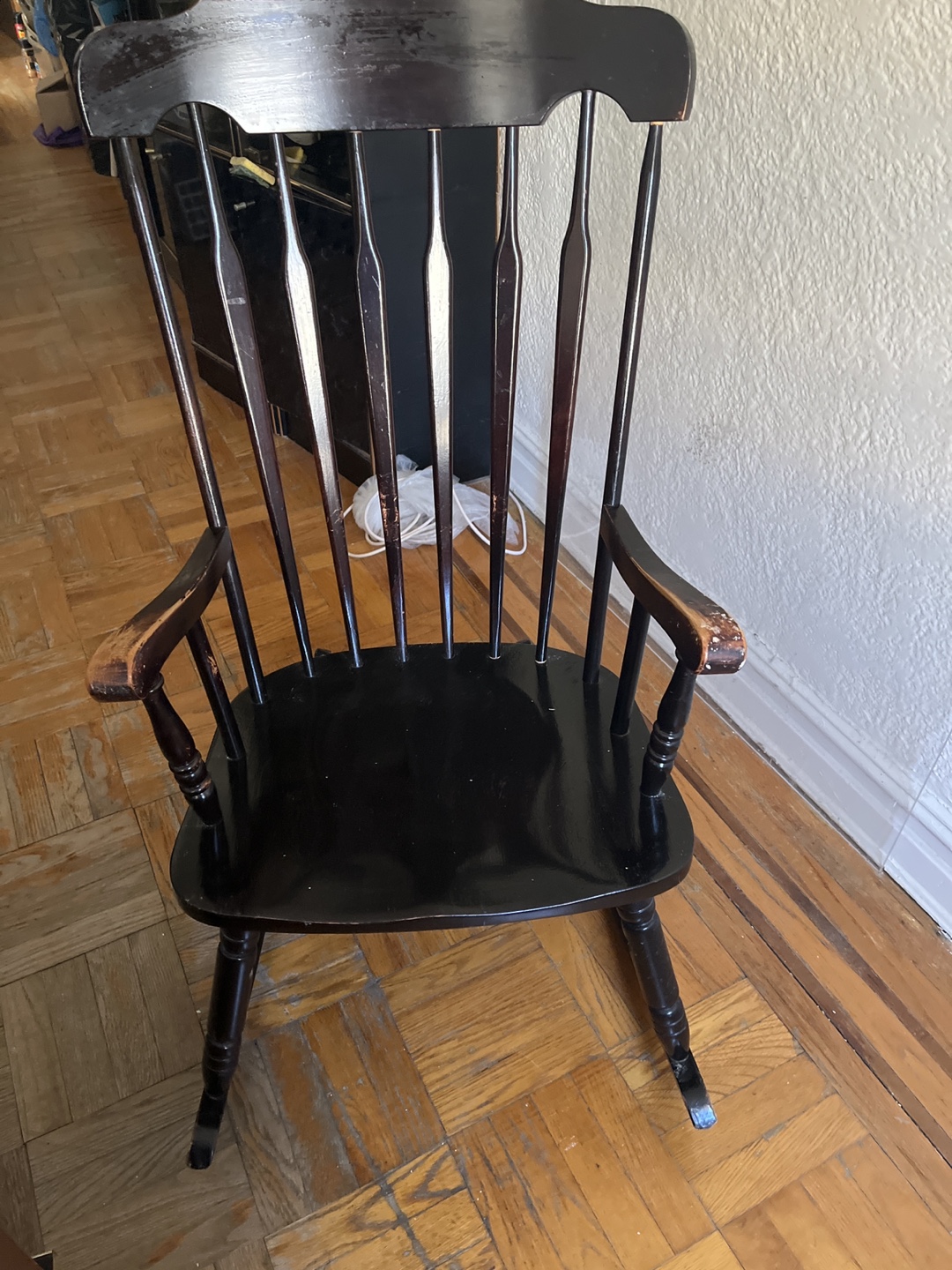 Vintage Wooden Rocking Chair - photo 2