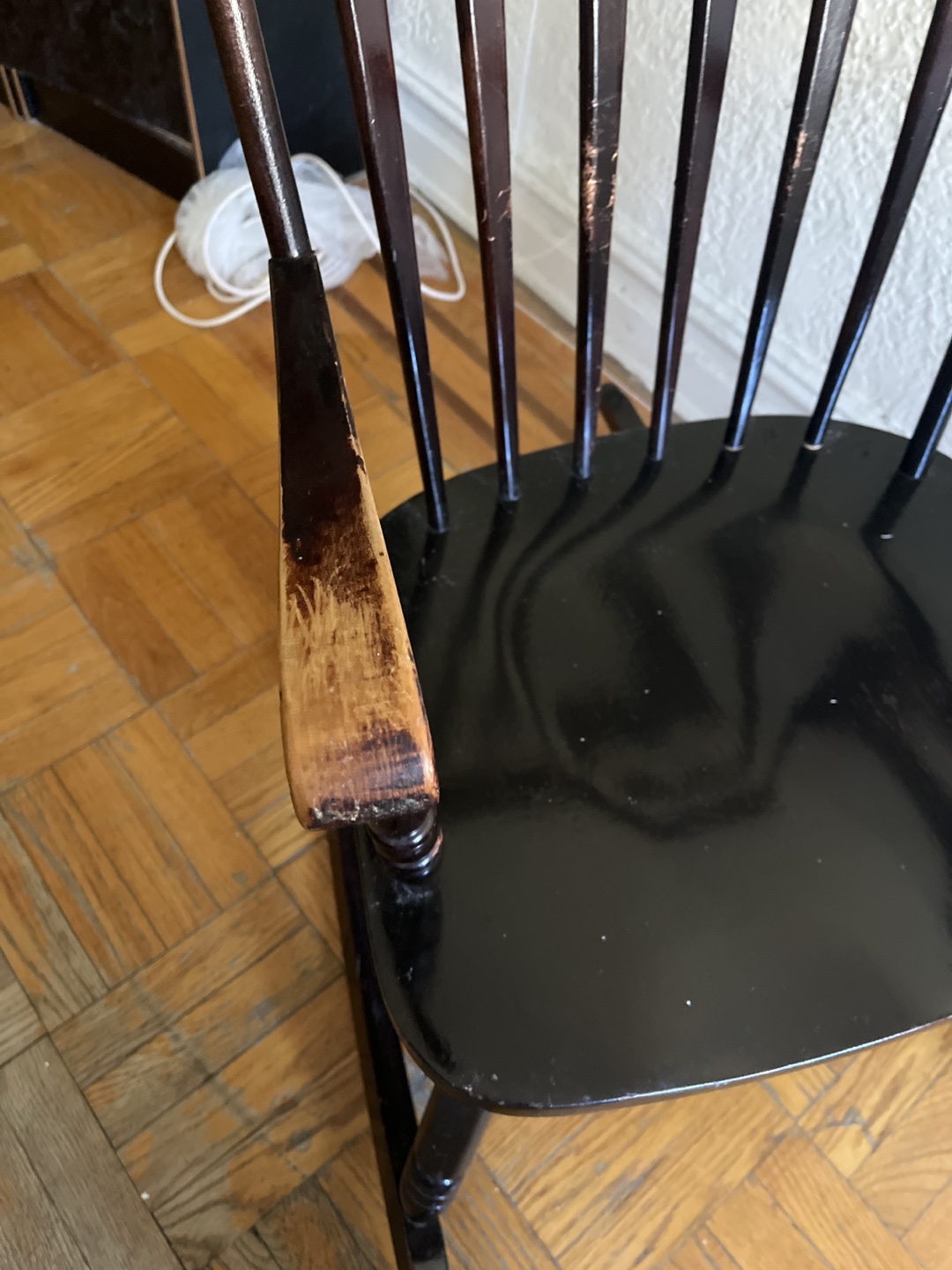 Vintage Wooden Rocking Chair - photo 3