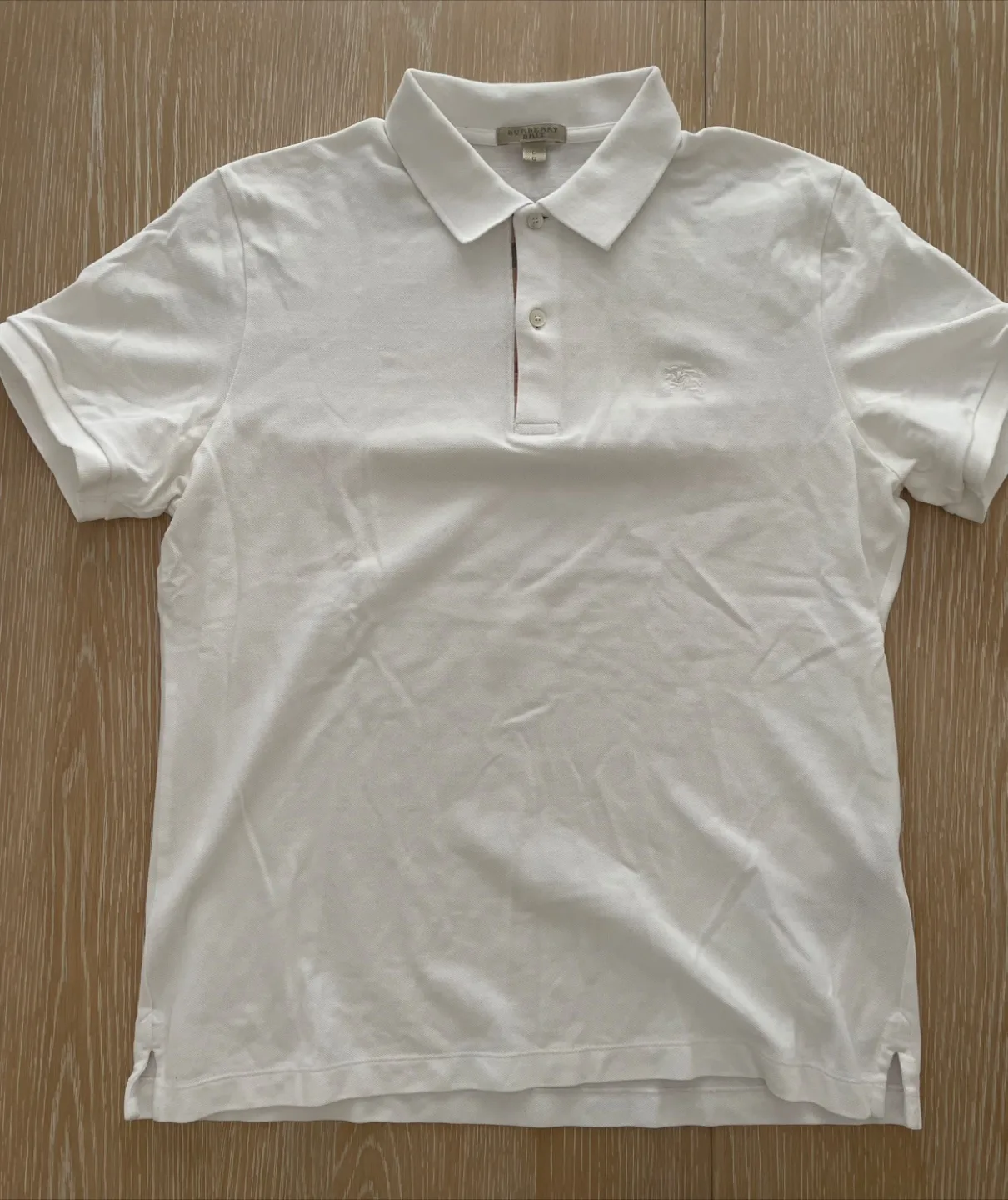Men's Burberry White Polo Shirt