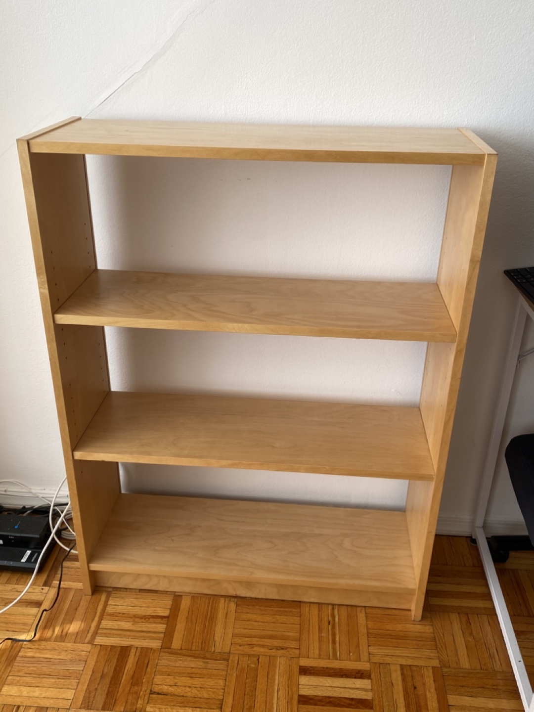 3-Shelf Wooden Bookcase