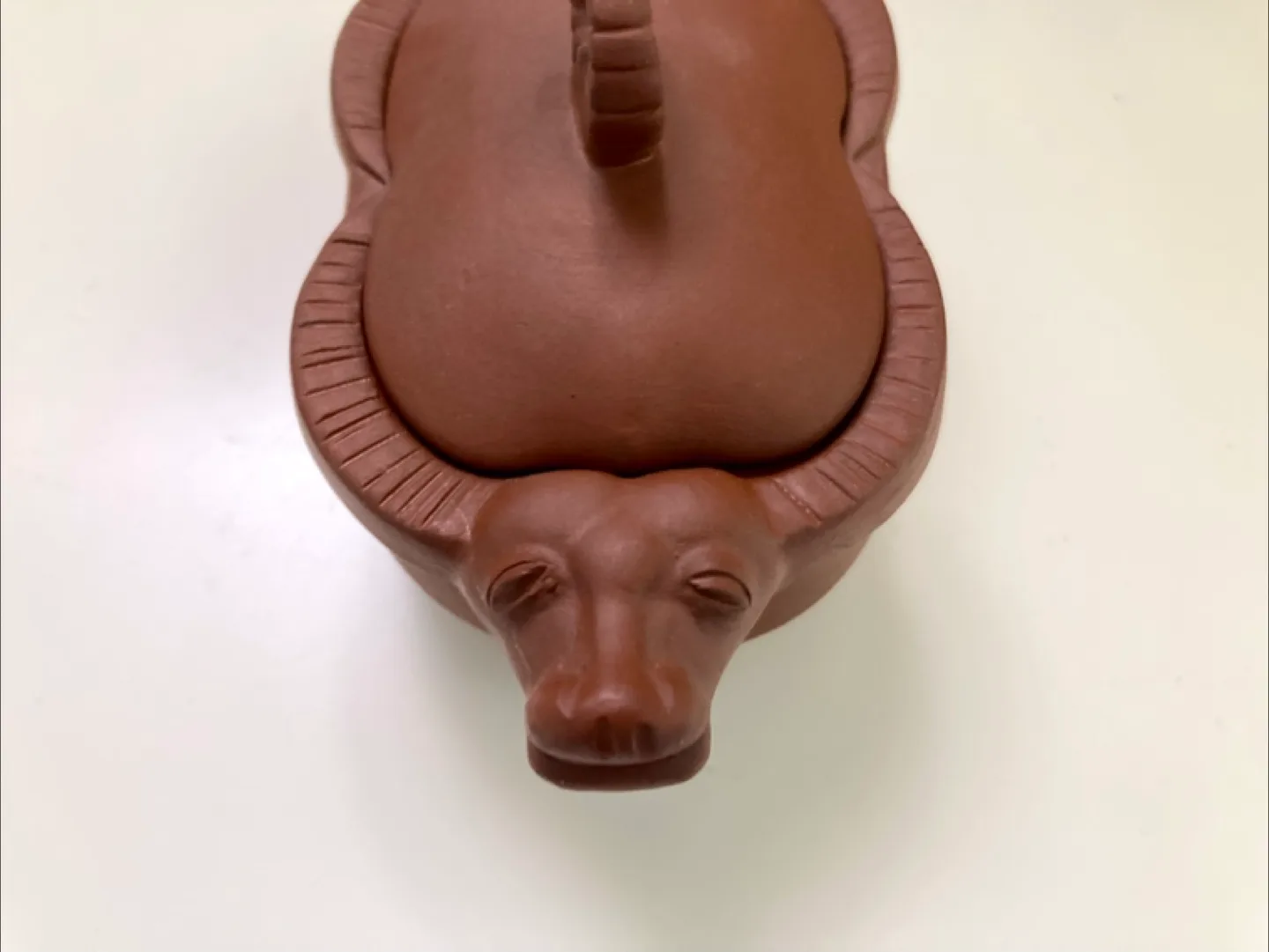 Vintage Japanese red clay trinket box image indicator(2)