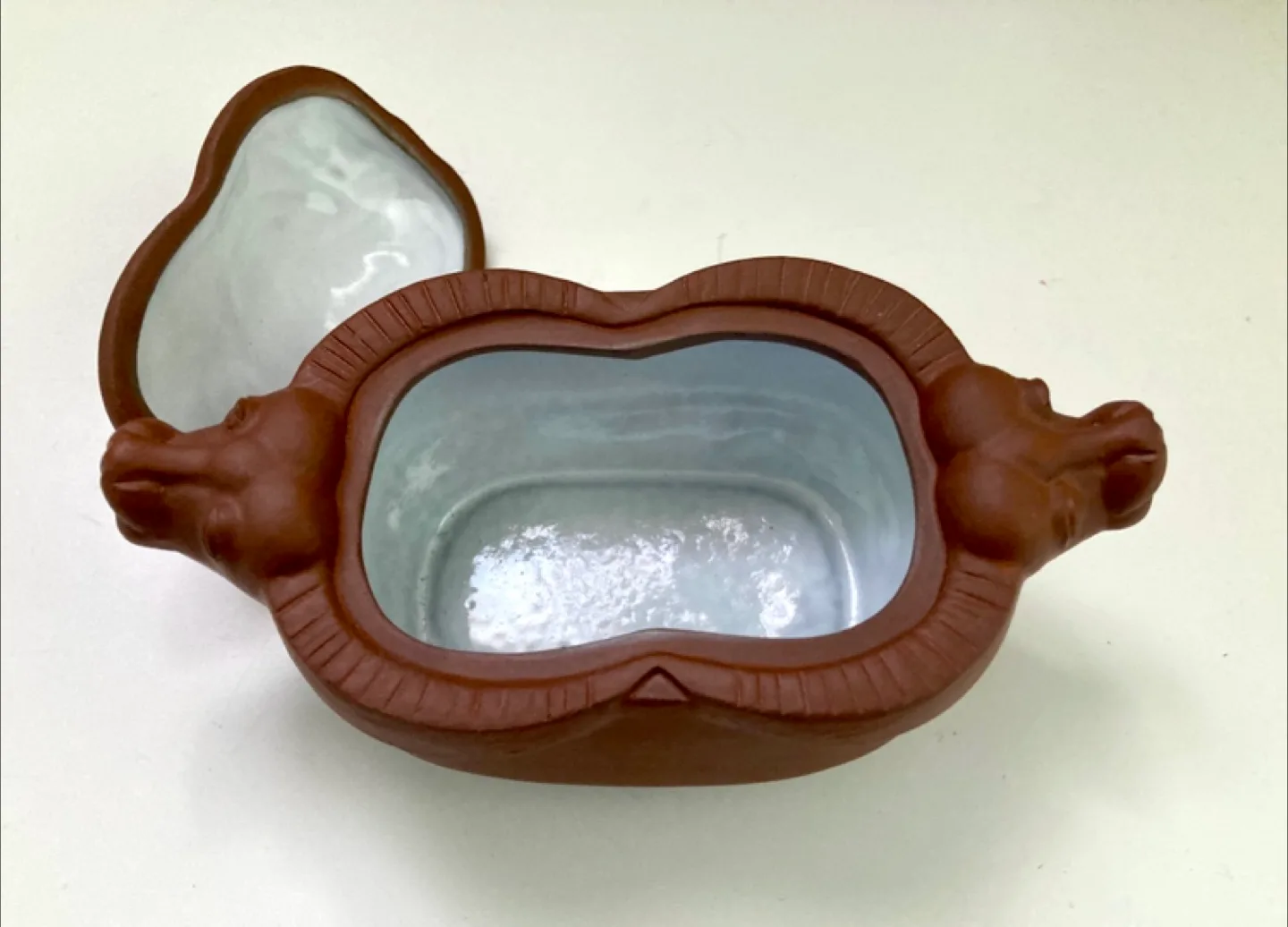 Vintage Japanese red clay trinket box image indicator(4)