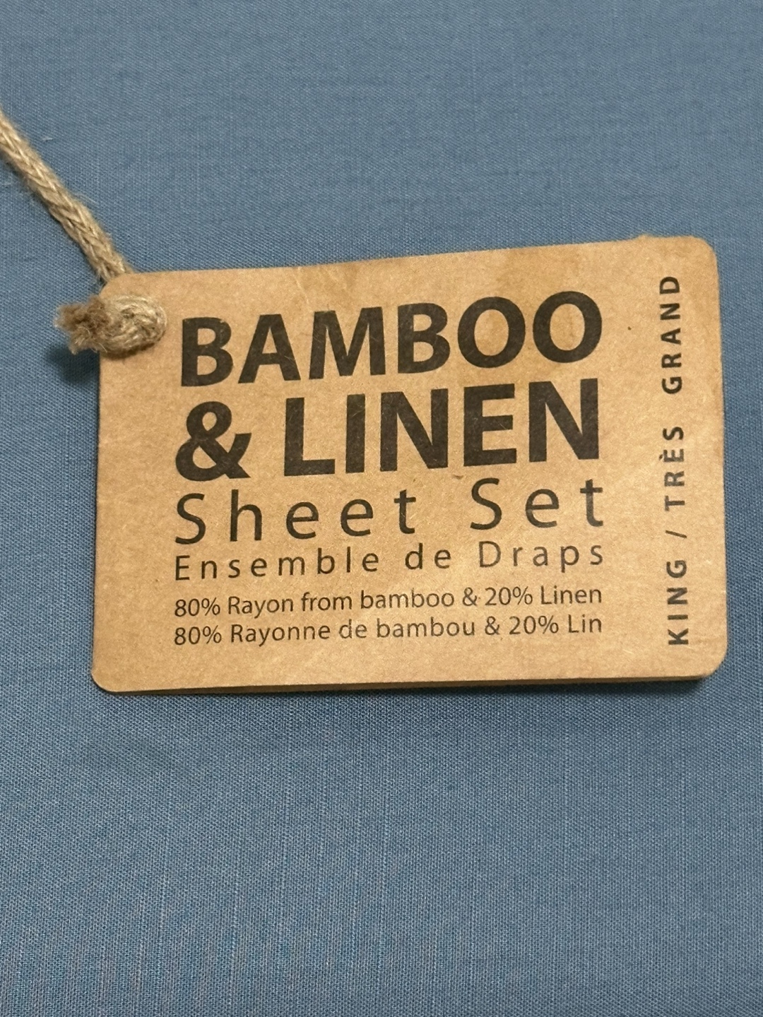 Naturally Yours Bamboo & Linen King Sheet Set - photo 2