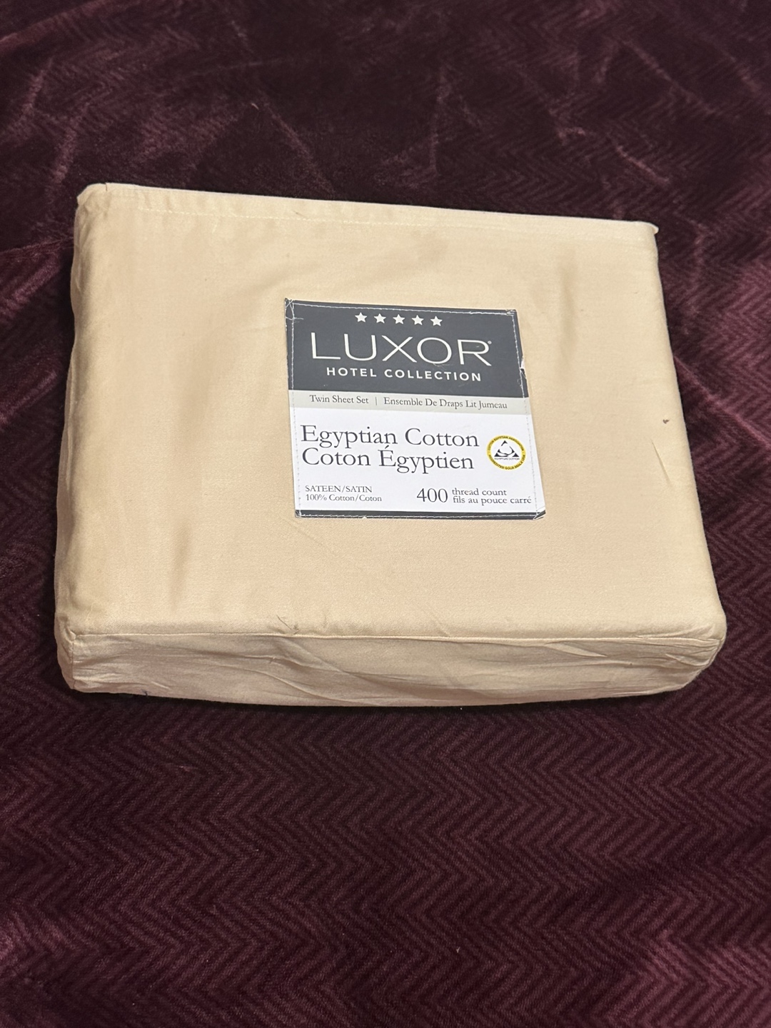 Luxor Hotel Collection Egyptian Cotton Twin Sheet Set