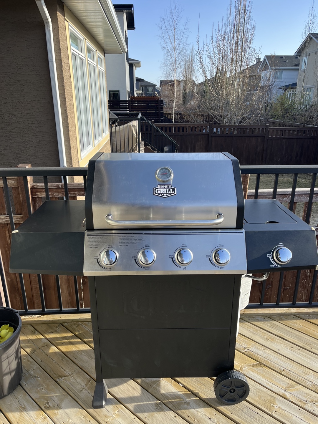 4-Burner Propane BBQ Grill with Tank and Cover