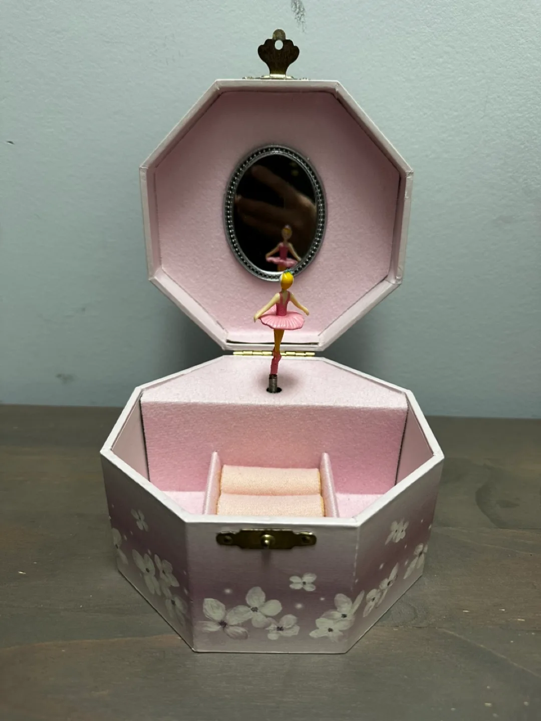 Octagonal Ballerina Musical Jewellery Box thumbnail