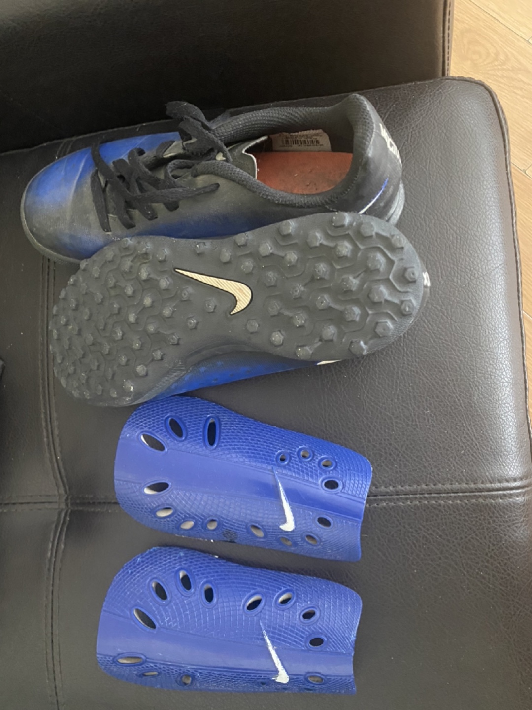 Nike Jr. Football Shoes & Shin Guards Set