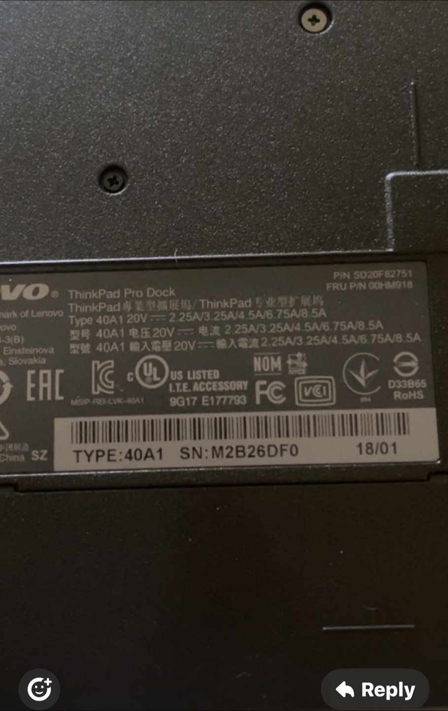 Lenovo ThinkPad Pro Dock - Type 40A1 - photo 4
