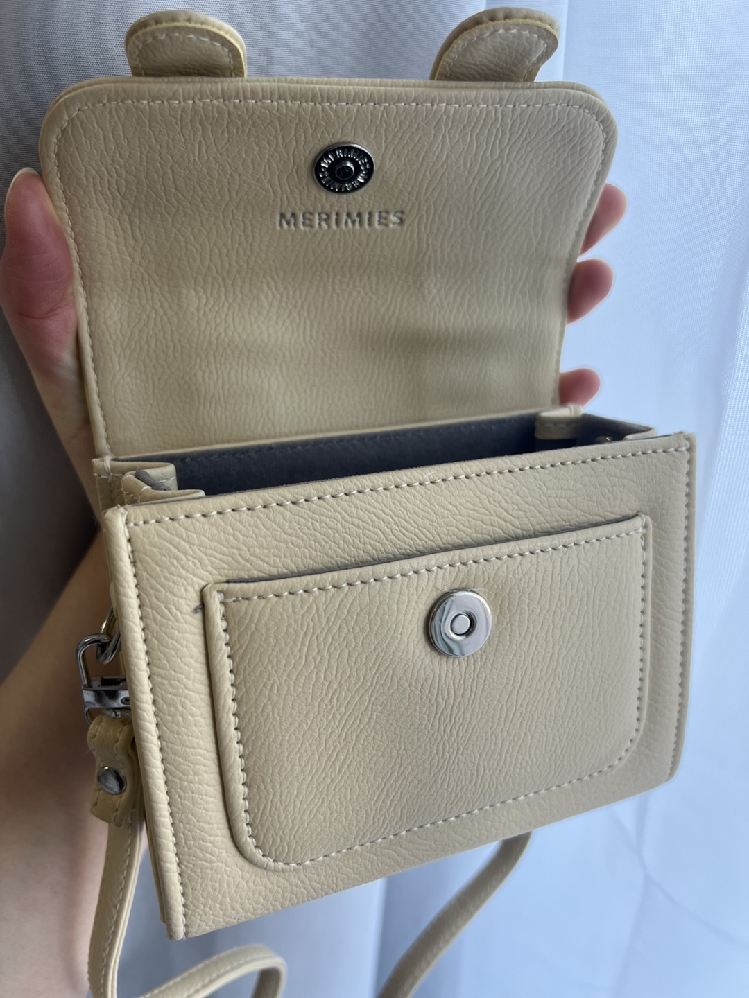 Merimies Pale Yellow Crossbody Bag - photo 3
