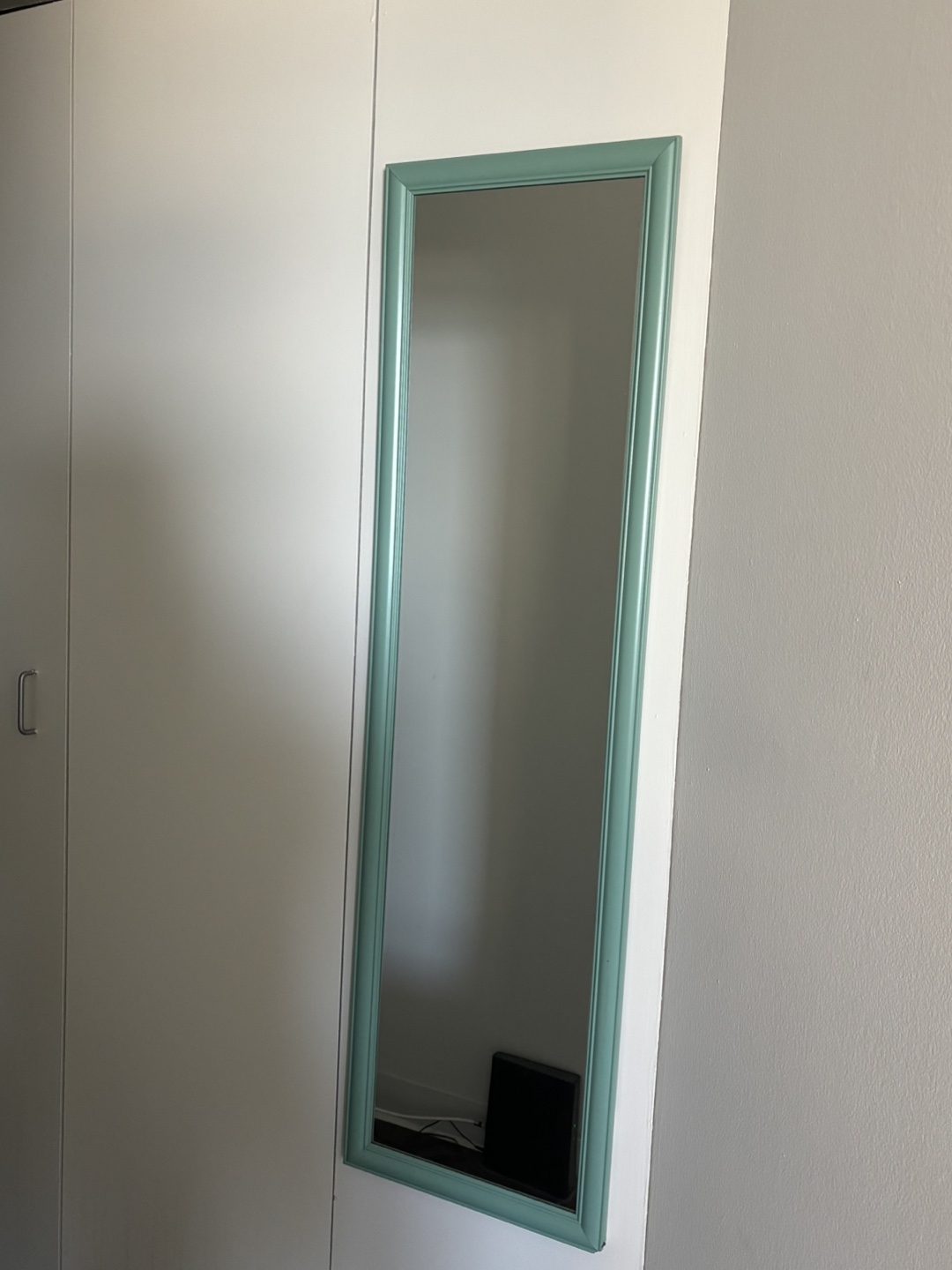 Full Length Mirror - Black & Mint Green Frame