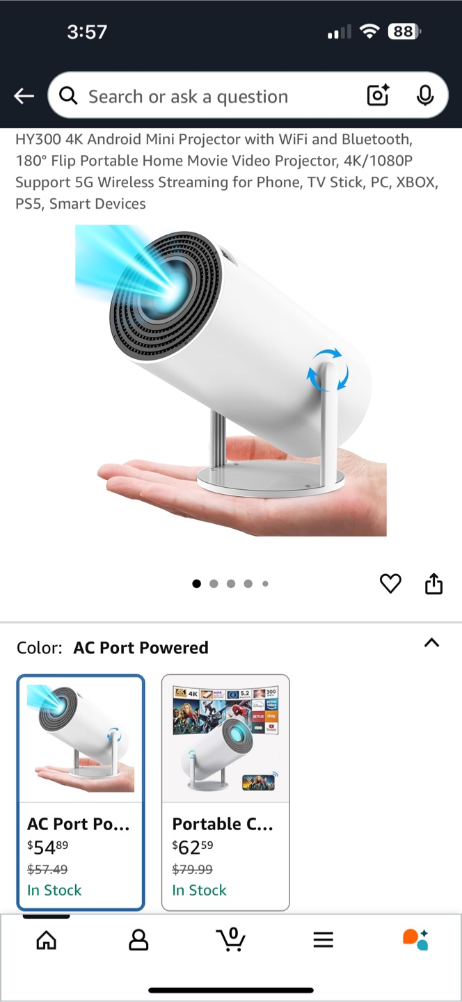 HY300 4K Android Mini Projector - photo 5