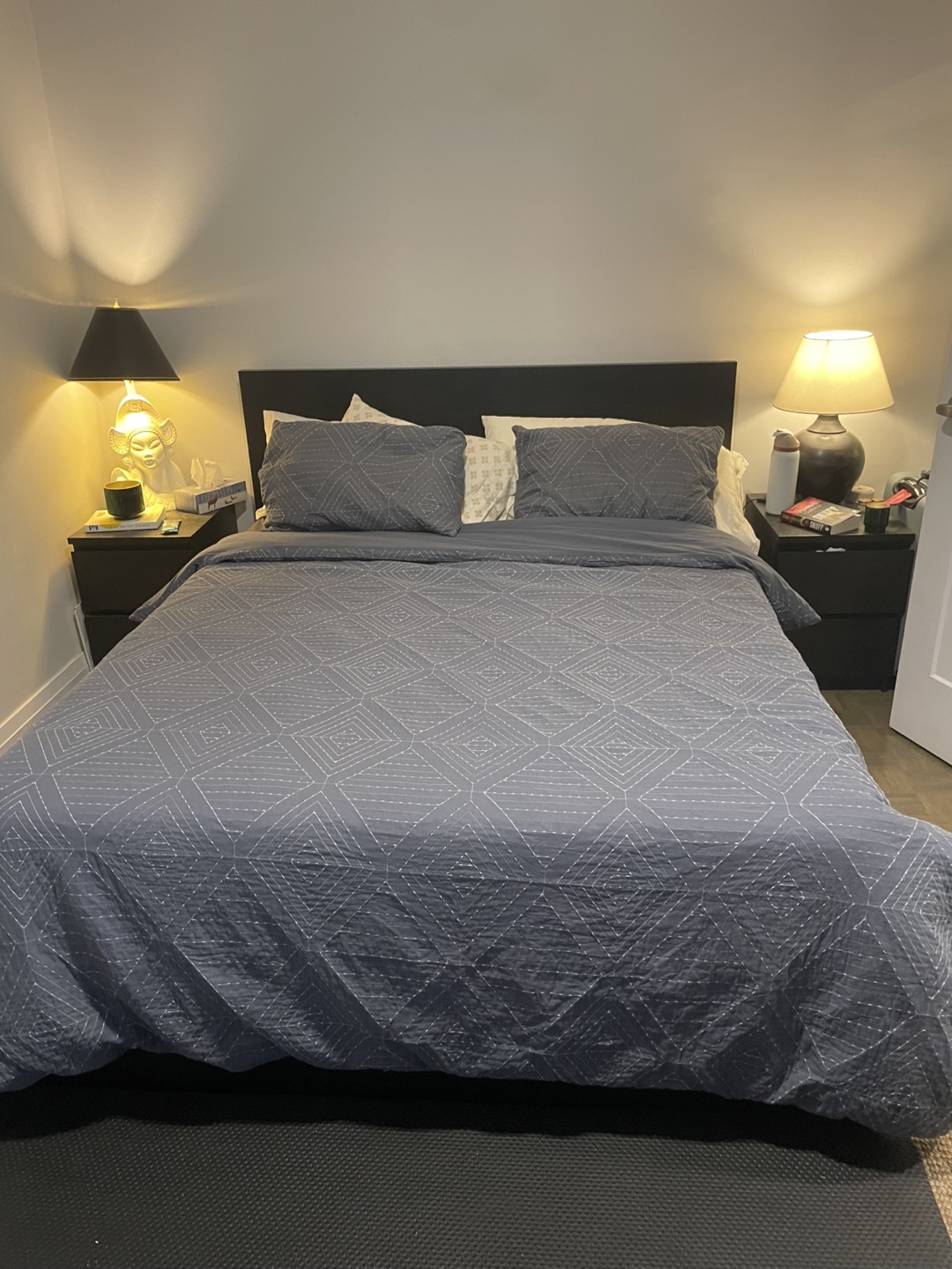 Queen-size IKEA MALM bed frame with storage drawers - photo 2