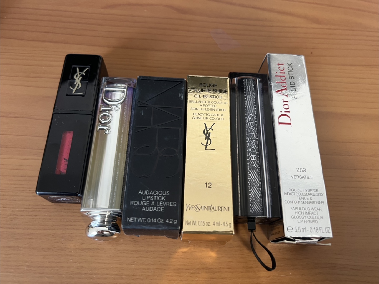 Lipstick-YSL, Dior, NARS, Givenchy, Chanel