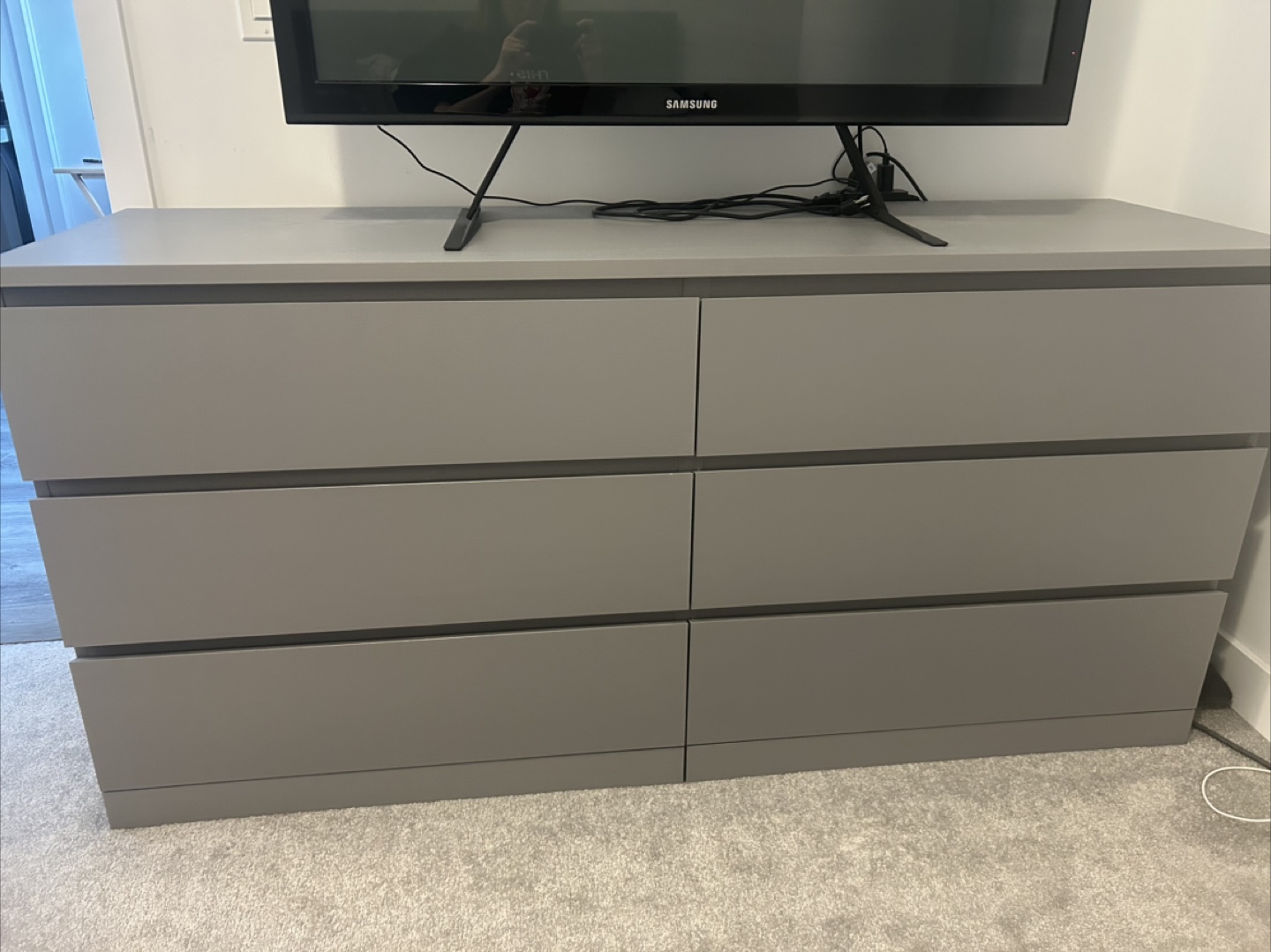 IKEA MALM 6-Drawer Dresser - Gray