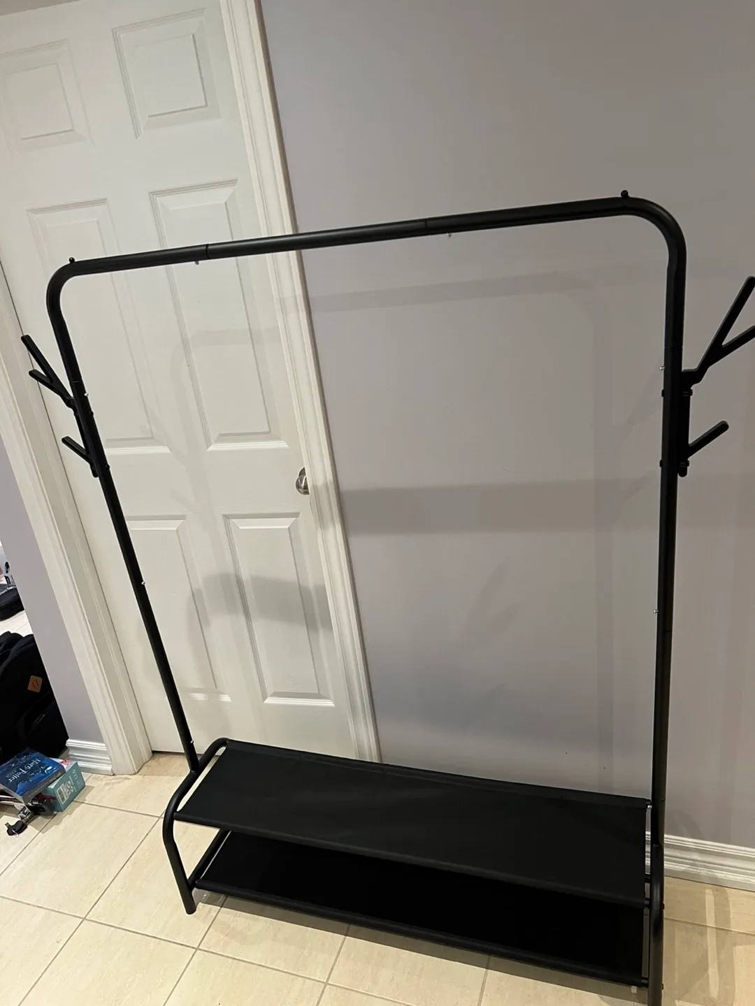 IKEA Clothing Rack with Shelf thumbnail