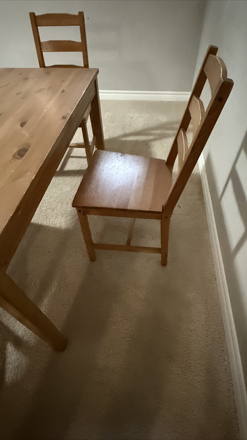 IKEA Wooden Dining Table Set with 4 Chairs - photo 5
