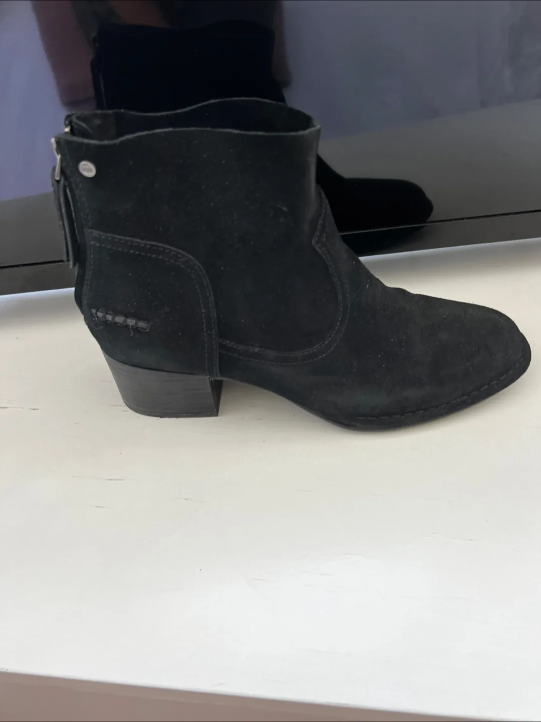 Black Suede Ankle Boots thumbnail