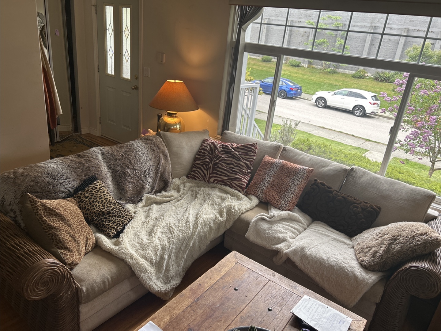 Rattan Sectional Sofa & Rattan Chairs
