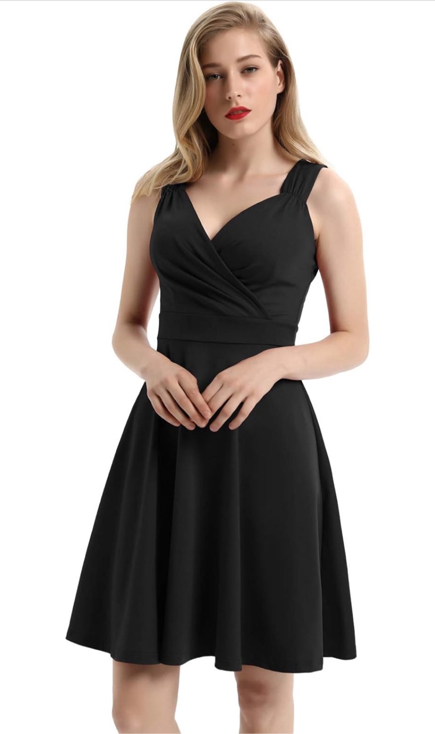 NEW! GRACE KARIN V-Neck A-line Sleeveless Fit and Flare Dress - photo 2
