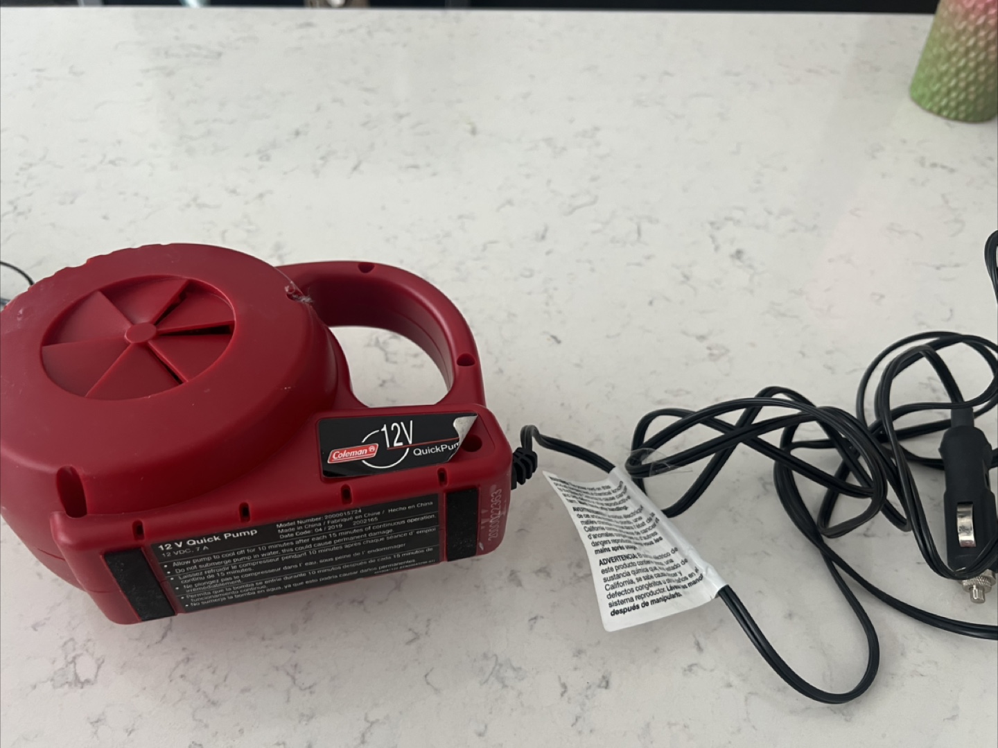Coleman QuickPump 12V Inflatable Pump - photo 3