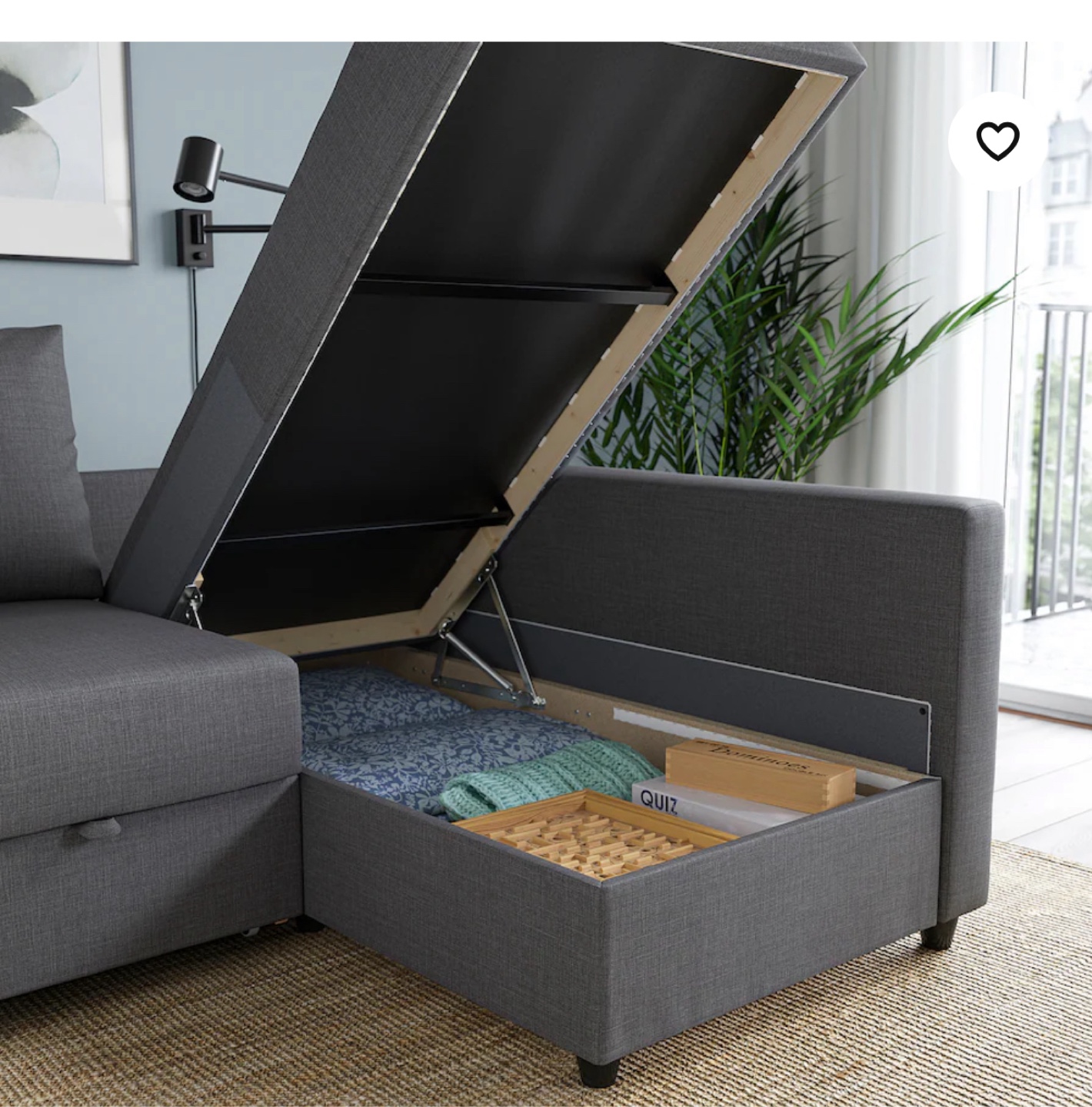 IKEA Friheten Corner Sofa Bed - Dark Grey