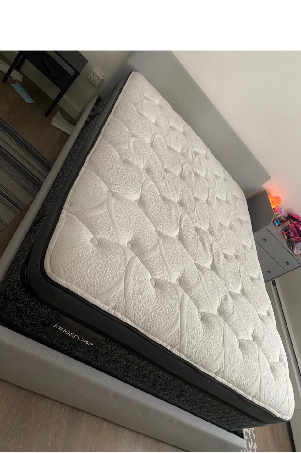 IKEA MALM Queen Bed Frame with Kingsdown Mattress